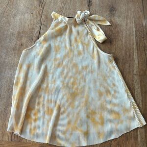lush tie dye halter top with adjustable tie